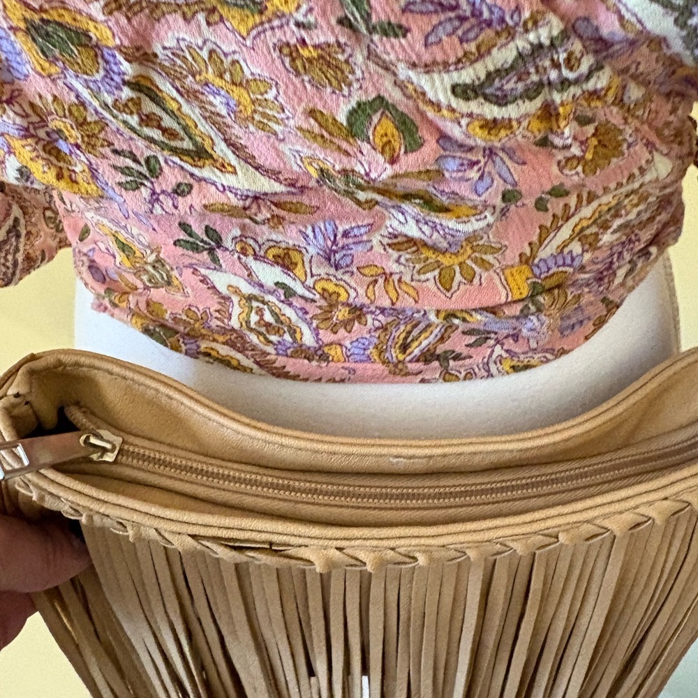Fringe Tan Bag - Picture 2 of 5